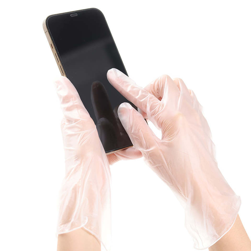 Disposable Gloves Powder-Free Clear PE/PVC/Vinyl Safety Examination Gloves Multipurpose Hand Protection