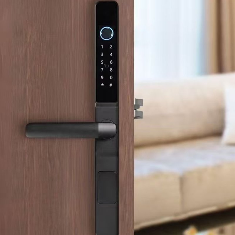 Bedroom Smart Door Lock Ttlock Tuya APP Password Card Fingerprint Smart Handle Lock