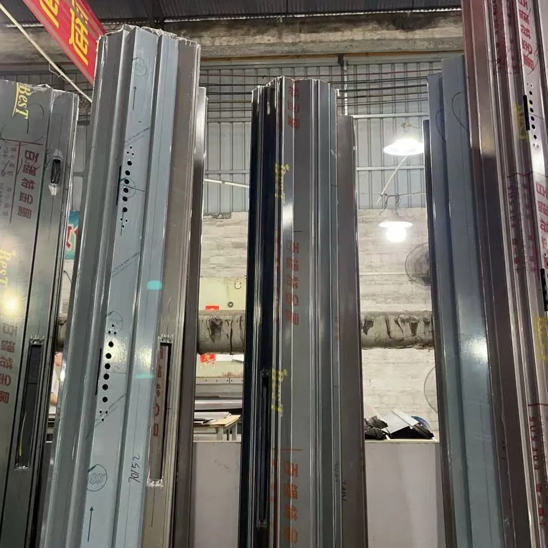 Modern Geometric Aluminum Door for Stylish Home Entrances