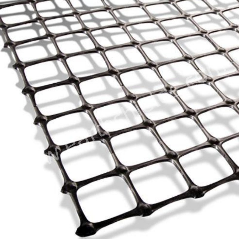 Black Uniaxial Plastic Geogrid for Road Construction