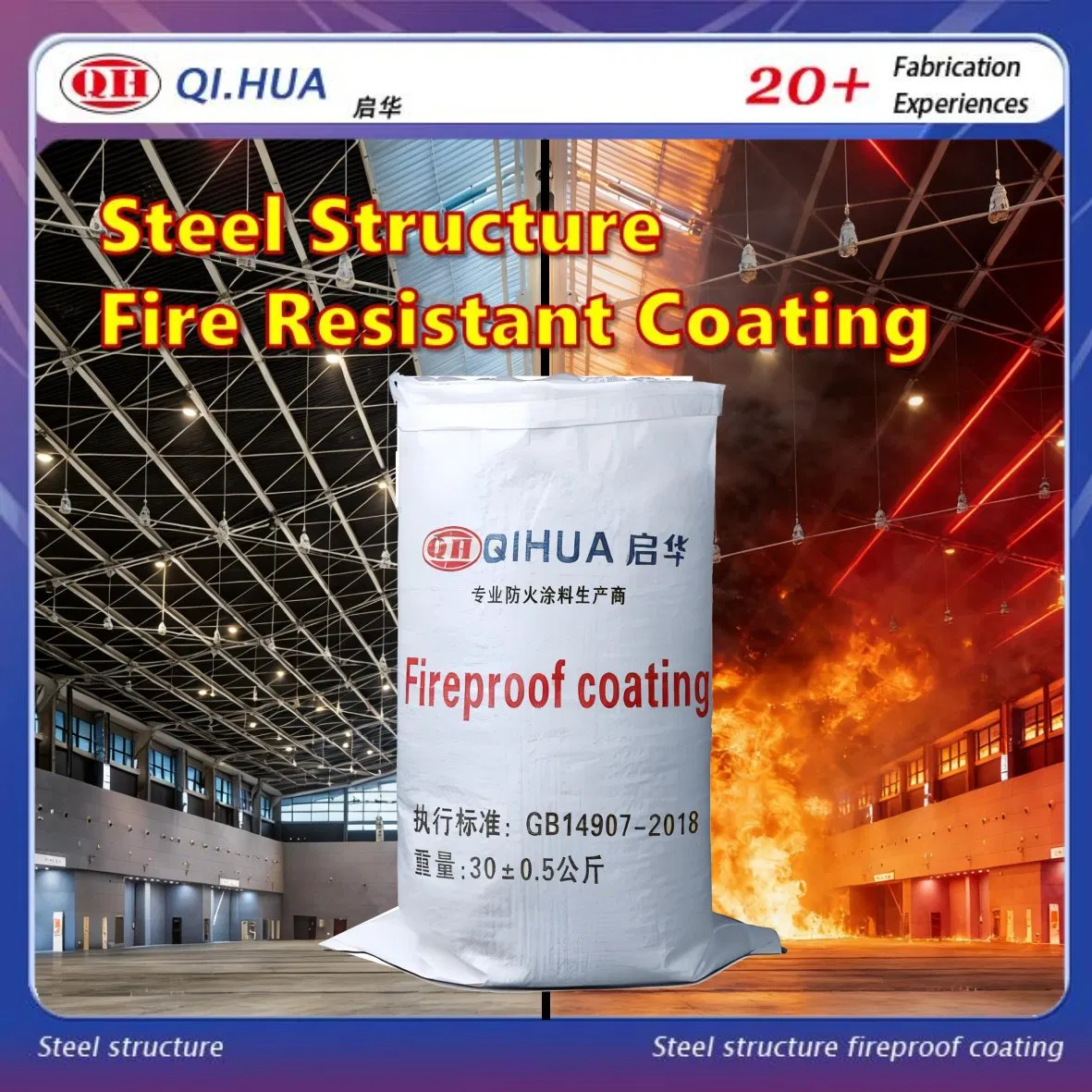 Effective Non-Intumescent Fireproof Resistant Coating for Steel Beams and Frameworks