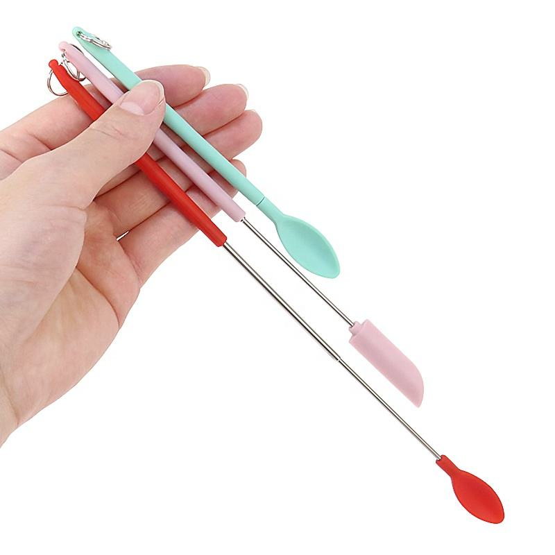 Mini Silicone Adjustable Silicon Scooping Spoon and Spatula