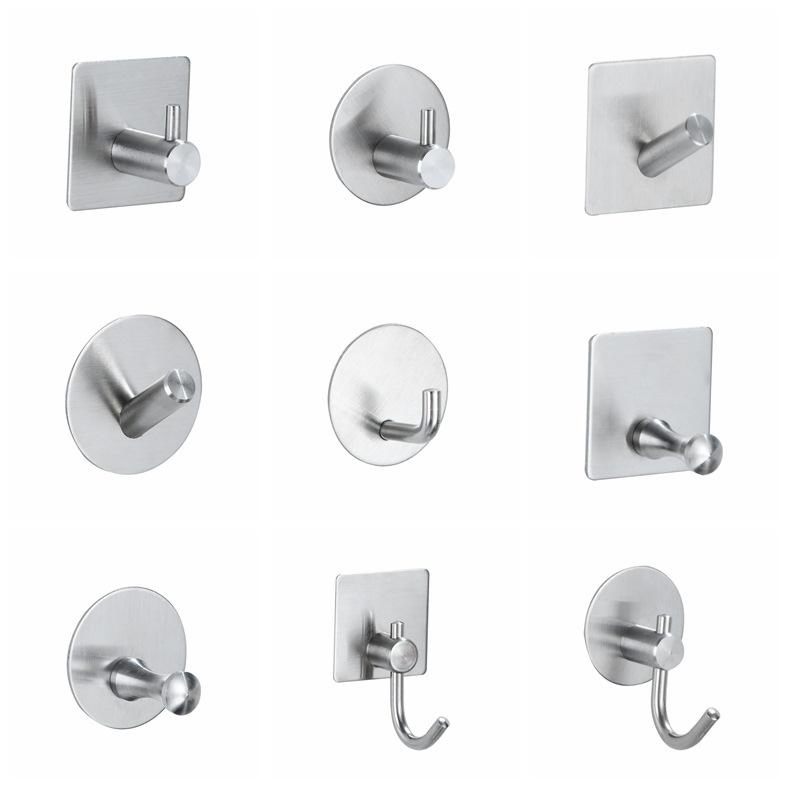 Wholesale Wall Mounted Self Adhesive Stainless Steel Clothes Hook