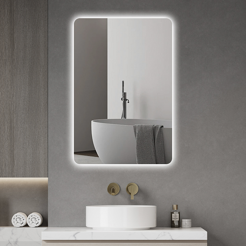 Luxury Intelligent Bathroom Anti Fog Mirror Wall Mounted Bluetooth LED Backlit Vanity Smart Mirror with Light