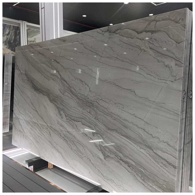 Brazilian Exotic Calacatta White Quartzite Slabs for Countertops and Tiles