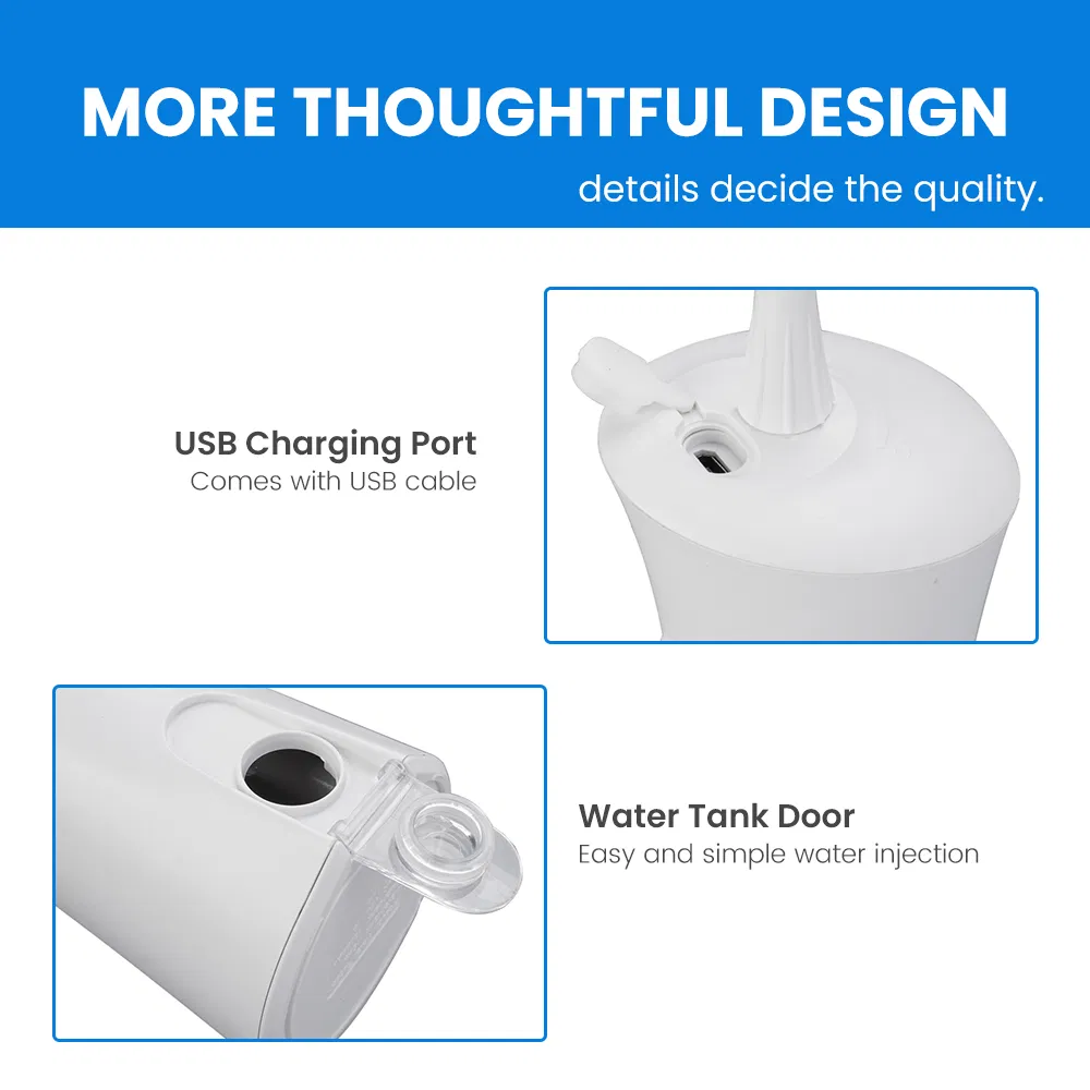 Rechargeable Oral Irrigator with Multiple Nozzles High Pressure Water Flosser Factory Supply