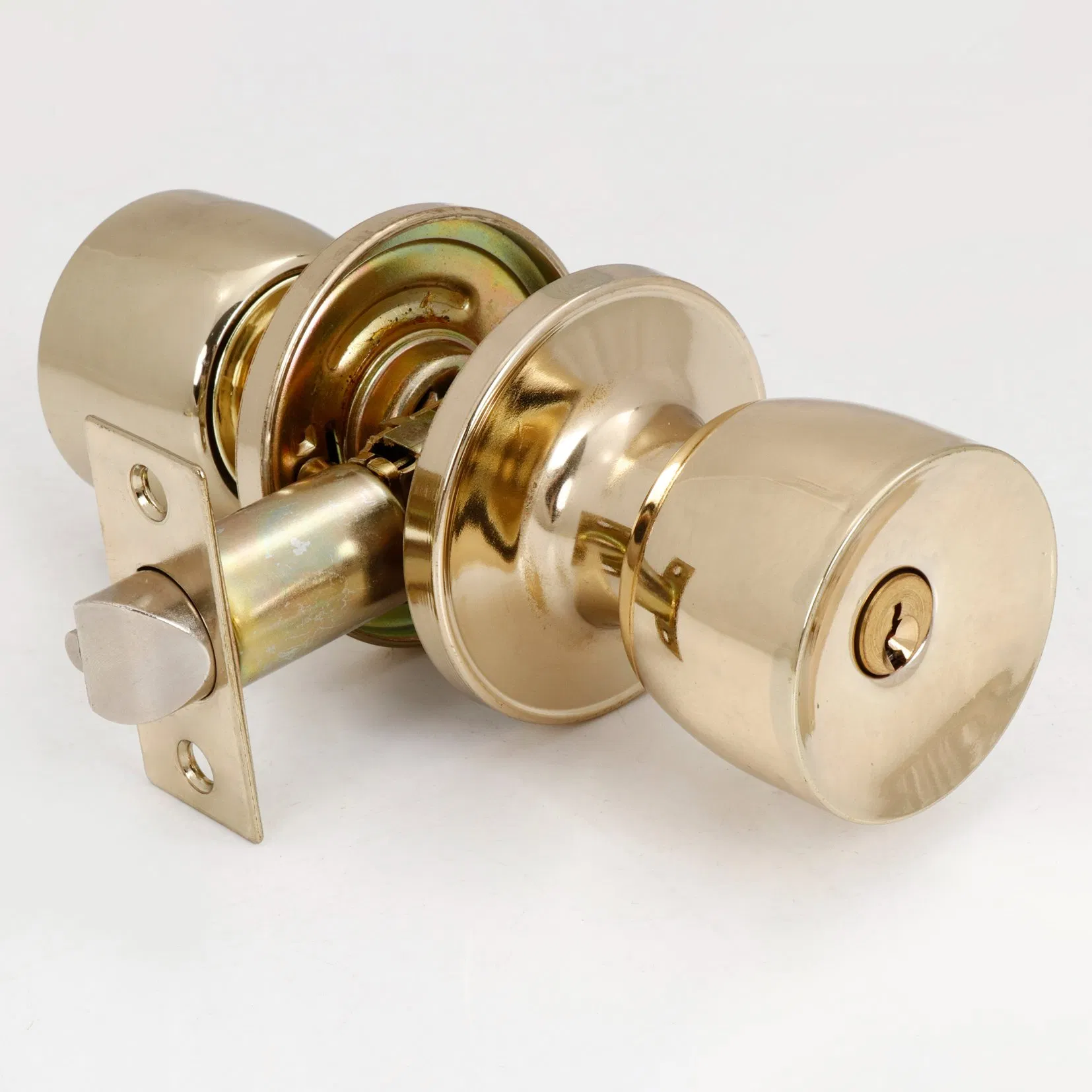 ANSI UL Standard Duty Cerraduara De Embutir Para Puerta Stainless Steel Cylindrical Tubular Handle Knob Door Lock (6101-ET)