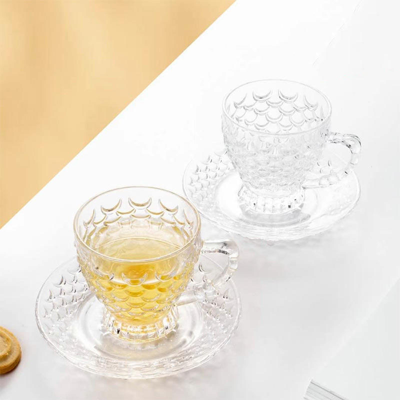 OEM Customized Glass Tumbler Goblet Empty Cup Mug with Handle