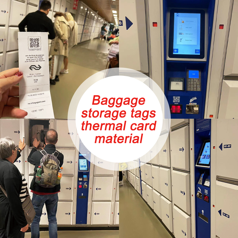 Jumbo Roll Self-Adhesive Material Coated Printing Thermal Card Luggage Baggage Tag Label