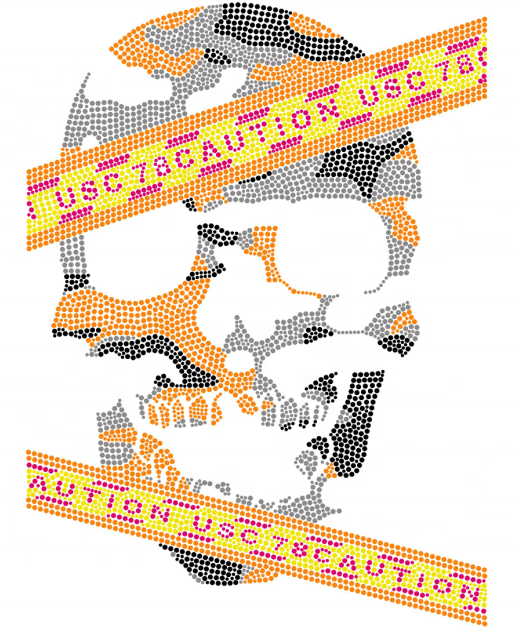 Стразы цветок и череп для футболок толстовок