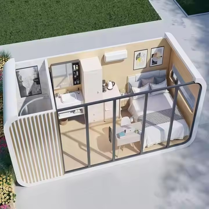 20FT Outdoor Modern Popular Prefab Tiny House Mobile Working House Office Apple Cabin