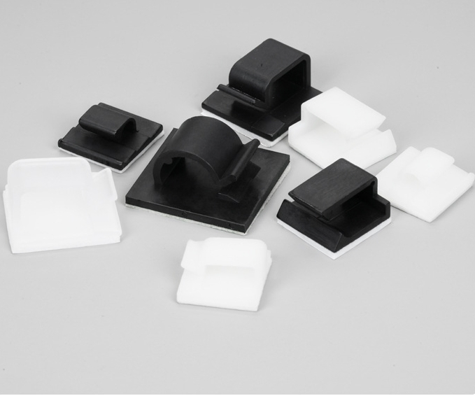 Nylon Plastic Square Type Base Clamps Fastener Cord Clip