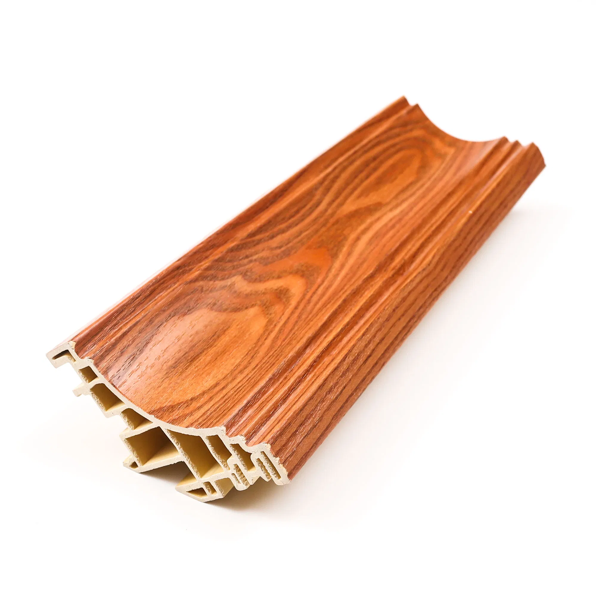 150mm Luxury WPC Bamboo Fiber Composite Interior Decorative Crown Polyurethane Cornice Moulding From Shandong on Sale