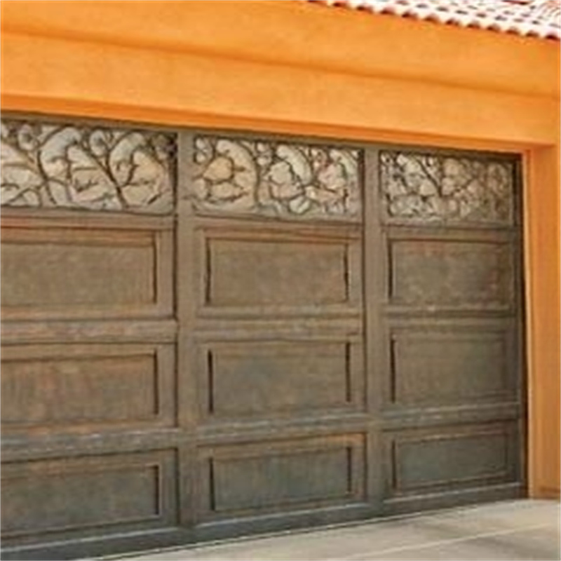 Modern Automatic Remote Electric Folding Wrought Iron Metal Entry Garage Door
