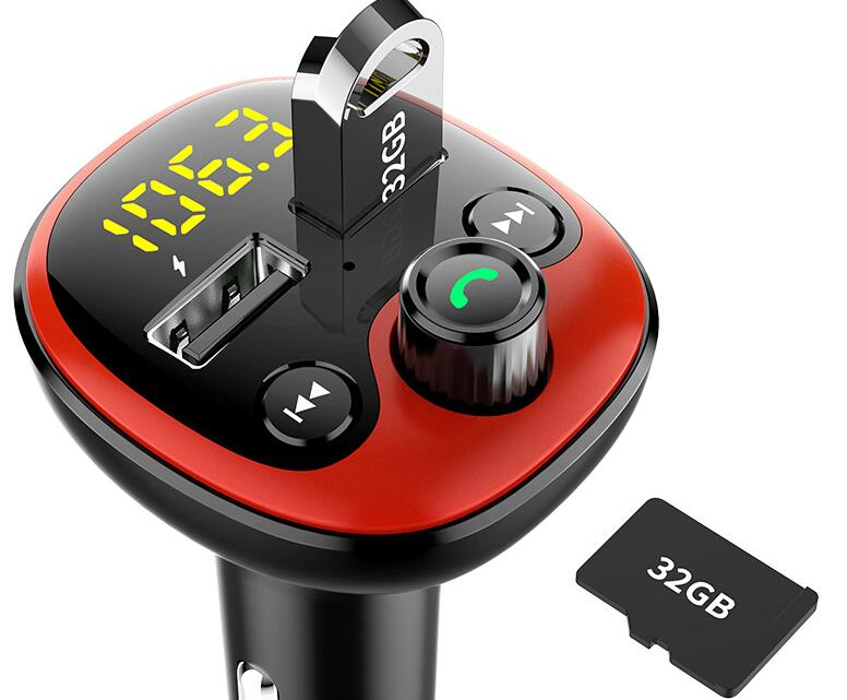 Автомобильный Bluetooth FM-трансмиттер с быстрой зарядкой USB