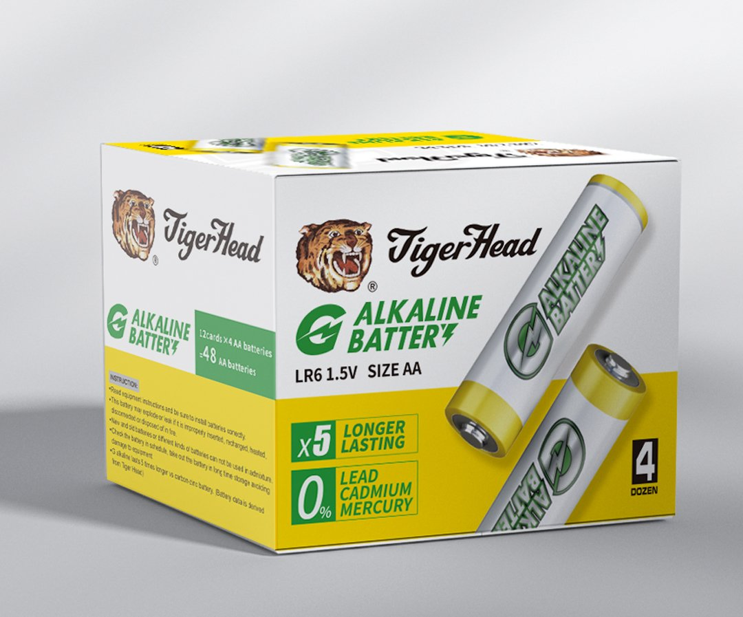 Батарейки AA Tiger Head LR6, щелочные