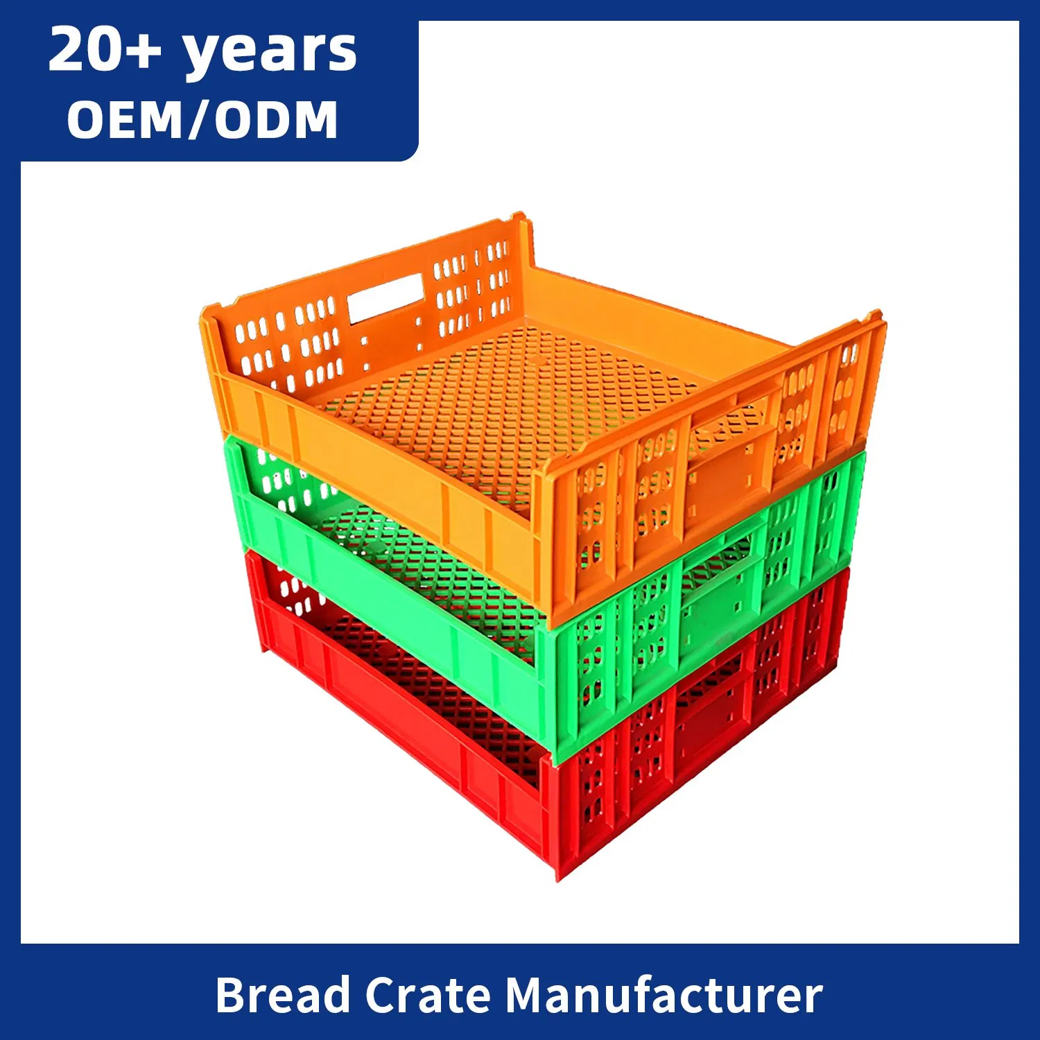 Hot Selling High Quality Bread Toast Bakery Food Grade PP Plastic Bubble Cover Wholesale Stackable Storage Tray Crate Customized