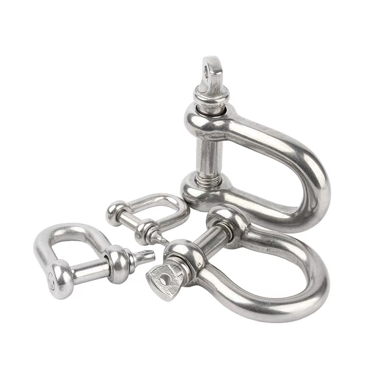 Straight D-Type DIN82101 Marine Use Hardware Shackle DIN 82101 D Shackle with Coller Pin for Lifting