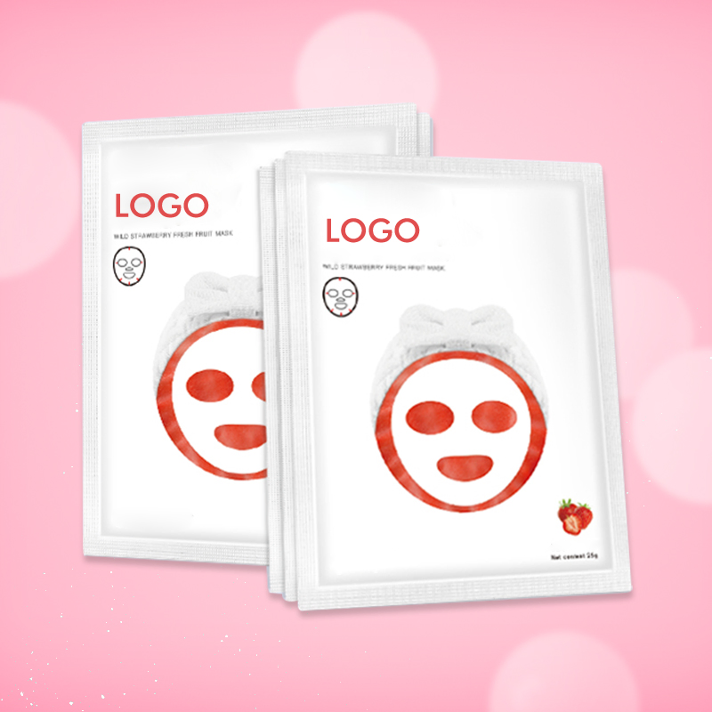 Organic Fruit Strawberry Facial Mask Brightening Hydrating and Antioxidant Formula for Radiant Skin and Soothes Face Sheet Mask