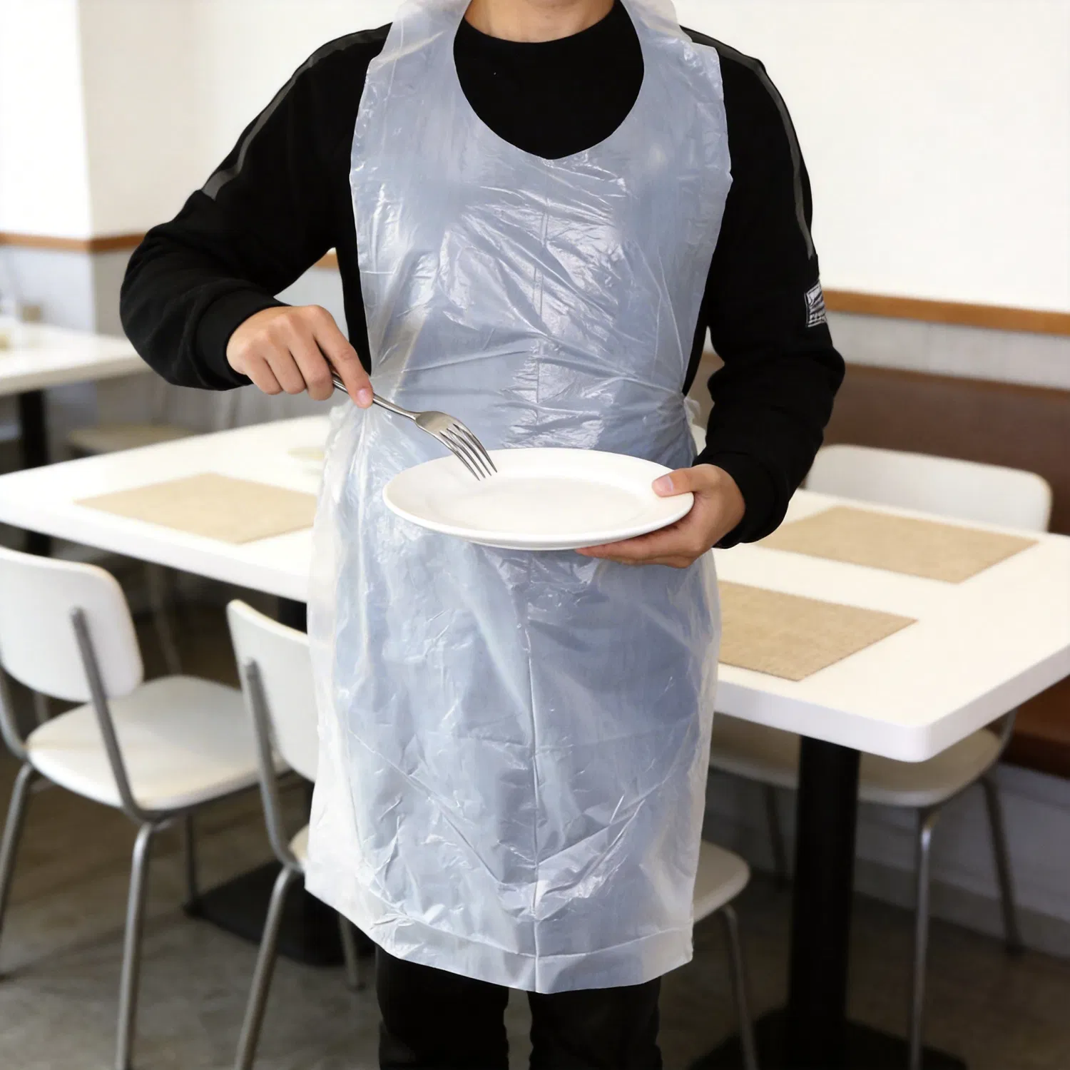 Premium Transparent Disposable Plastic Aprons for Restaurant Chefs