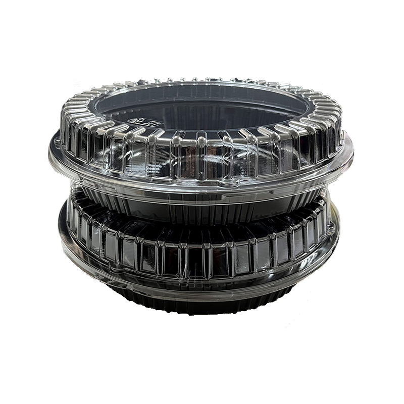 Food Container Fast Food Box Plastic Sushi Tray with Anti Fog Lids