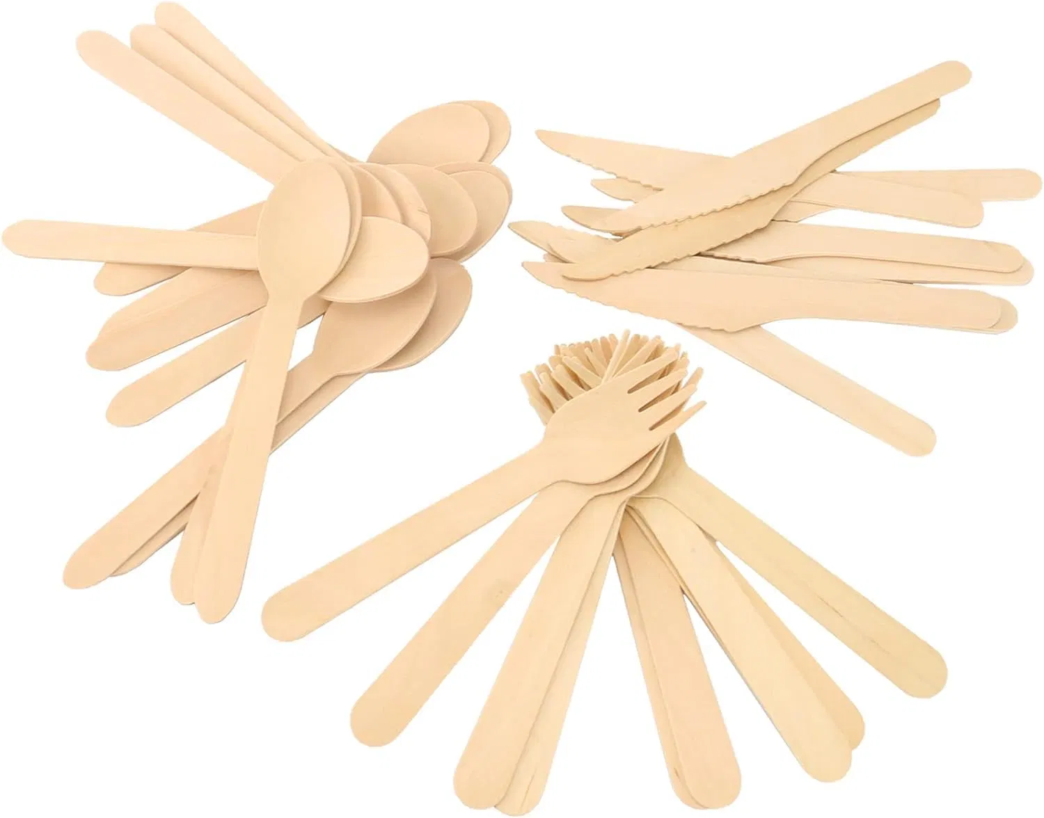 Wholesale Restaurant Bamboo Wooden Cutlery Set Disposable Bamboo Wood Spoon/Fork/Knife/Chopsticks Kit