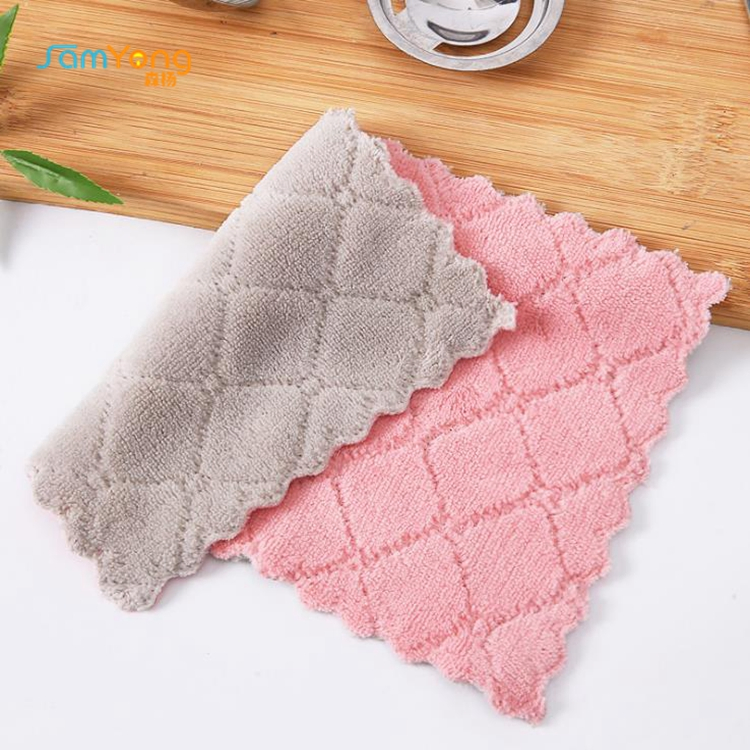 Housework Cleaning Cloth Kitchen Towel with Strong Water Absorption Non-Stick Oil Dish Cloths Kitchen Rags