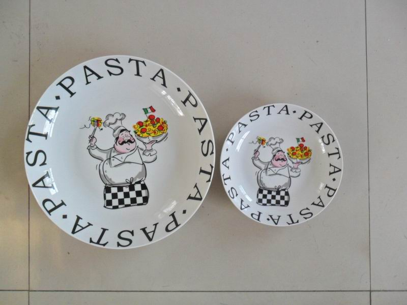 5/7 PCS Pasta Dinner Set 12" Porcelainware Ceramics Tableware