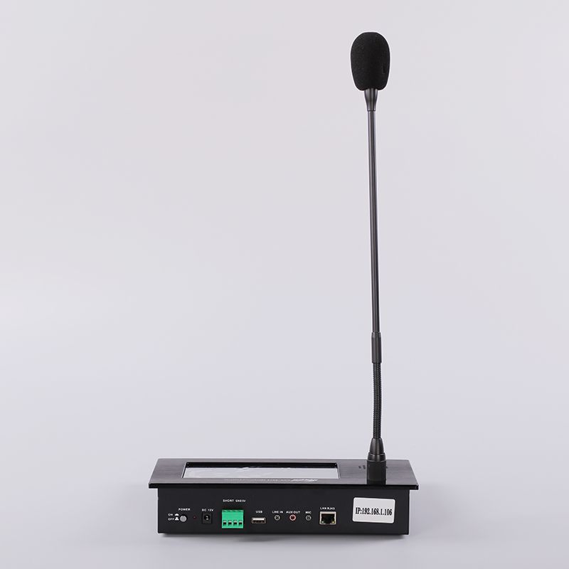 IP Network 7 Inches PA Remote Control Customized Paging Microphone with Touch Screen