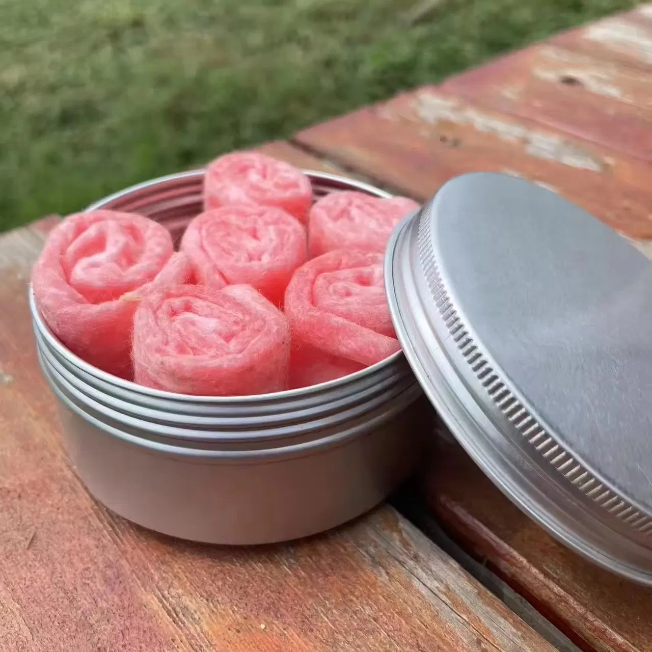 Eco-Friendly Cotton Fire Starter Rolls in Vibrant Colors