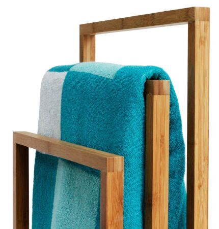 Бамбуковая полка для полотенец и посуды, 3-х уровневая