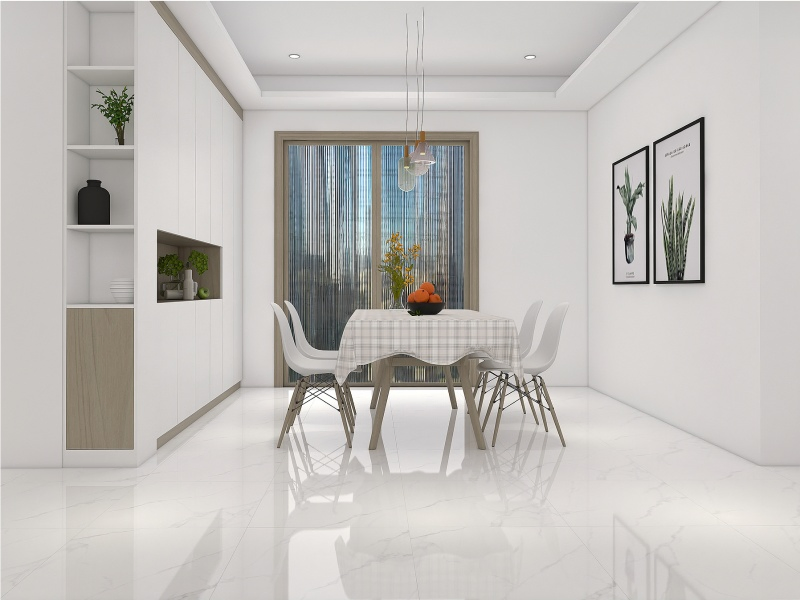 600X600mm 800X800mm 600X1200mm Factory Polished Glazed Porcelain Carrara White Floor Tiles