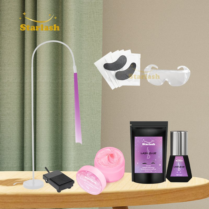 Starlash Wholesale Microwave LED UV Lash Extensions Foot Pedal LED Light LED UV Lash Glue Lash UV Lamp Kit