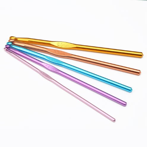 12PCS/Set 15cm 2.0-8.0mm Sweater Needle Soft Handle Alumina Crochet Hooks Set for Craft Yarn Needlework