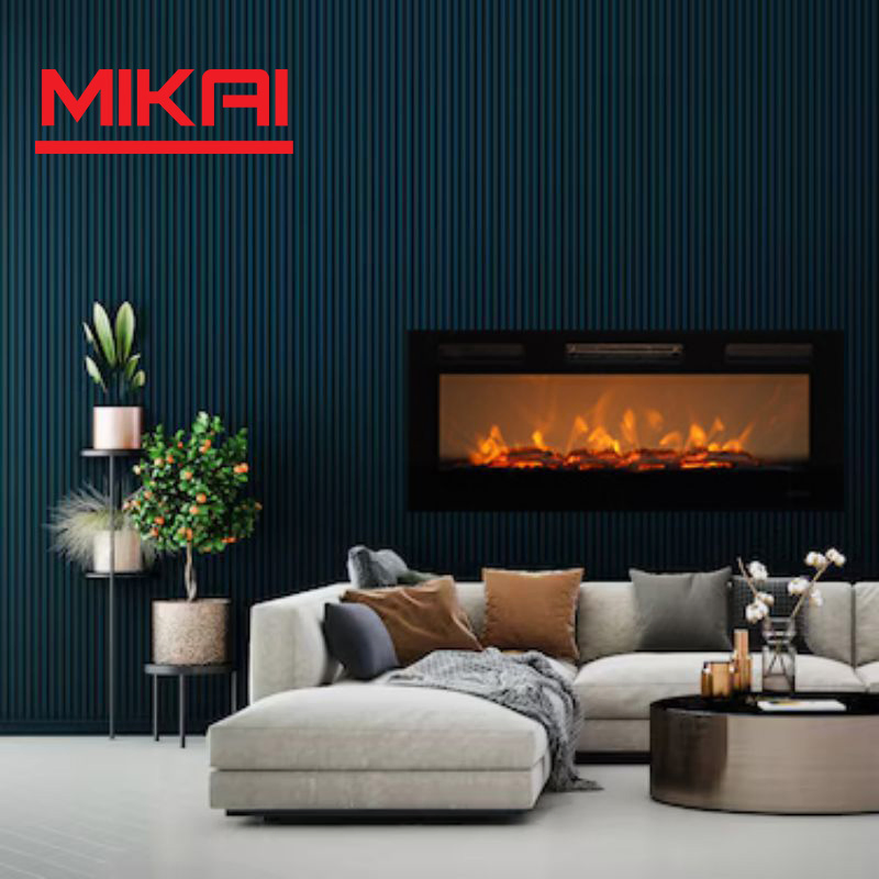 3D Frame Glass Screens Electric Remote Control 3D LED Decorative 220V Wall Electric Fireplace Heater