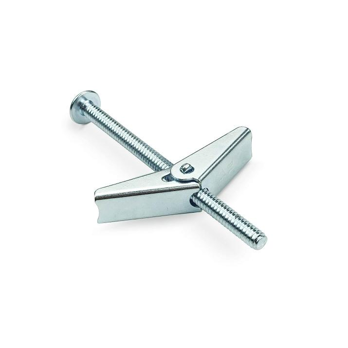 1/8'' Zinc Plated Steel Round Head Toggle Bolt for Hanging Heavy Items on Drywall