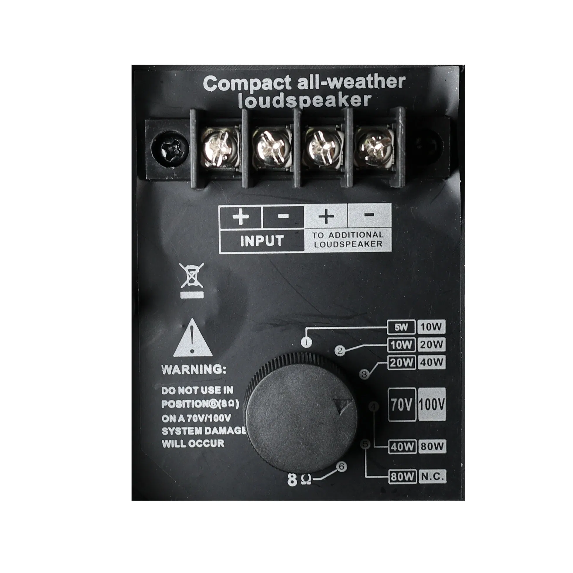 IP55 Waterproof 80W Wall Mount Speaker with Wide Dispersion & All-Weather Housing for Shopping Malls and Stadium PA Systems