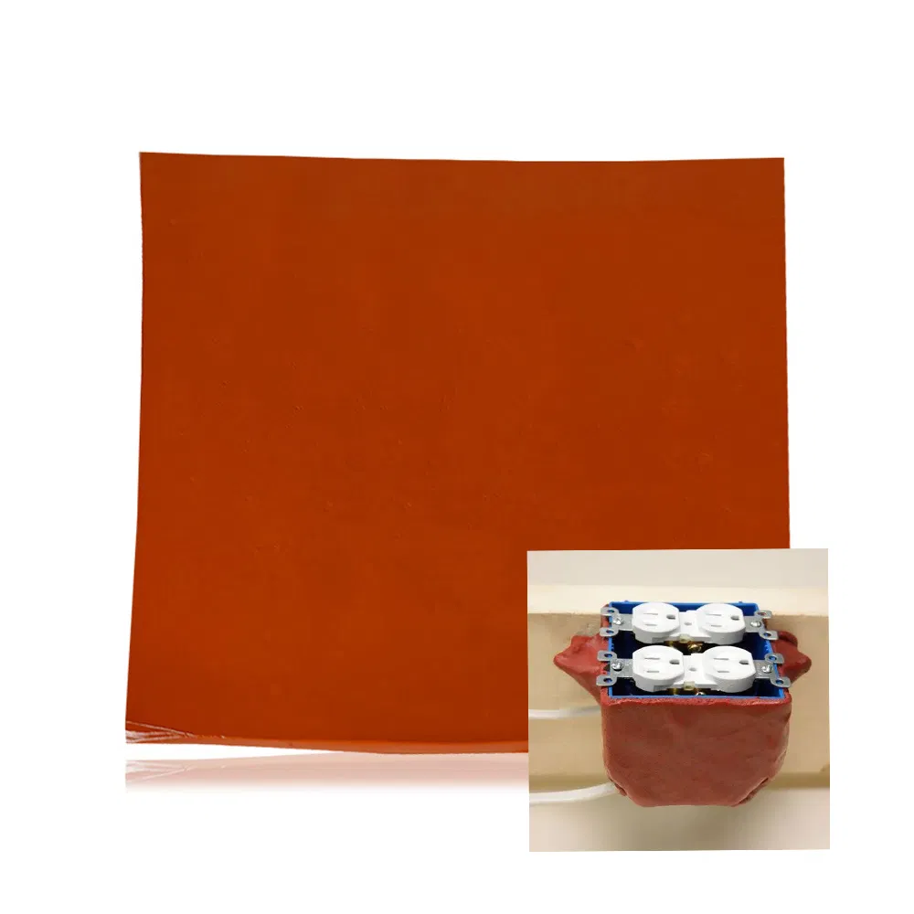 China Factory Fire Barrier Putty Pads 1.45 X 6 Inch Duct Seal Putty Red Cuboid Fire Putty Pads for Wall Duct Plumbers