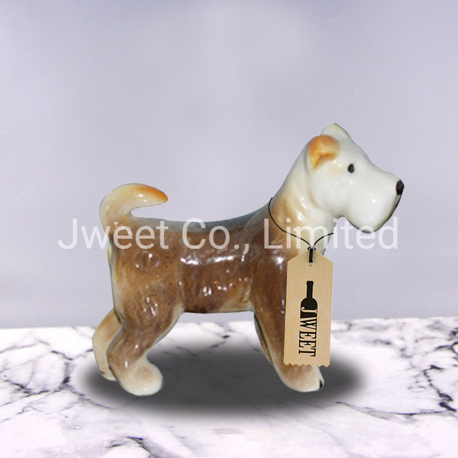 Customized Glazing Color Animal Dog Shape Porcelain Bottle