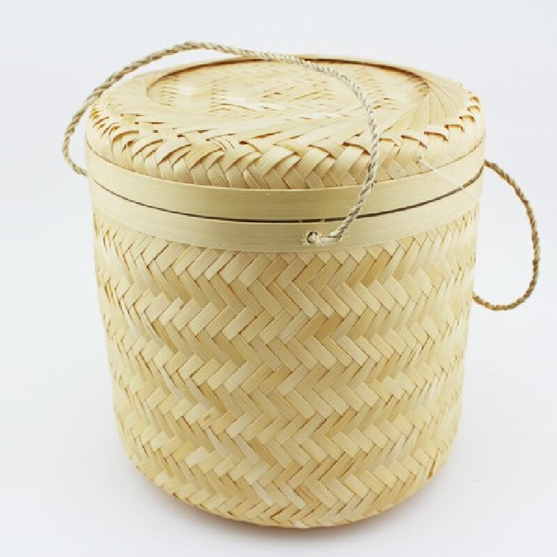 Handmade Bamboo Box with Lid for Tea Food Gift Packaging