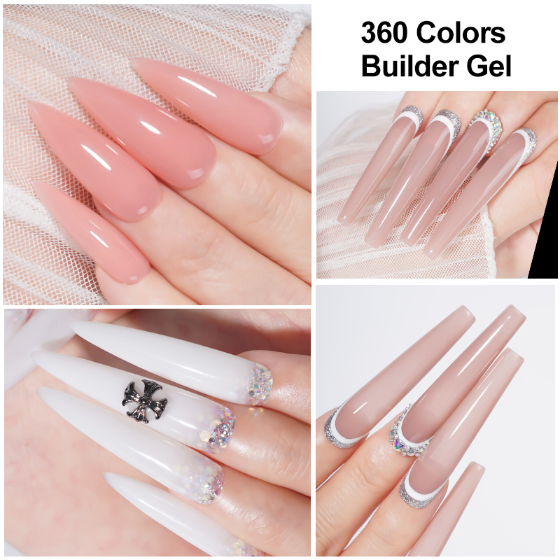 R S Nail Custom Logo Nail Extension Hard UV Gel High Quality 360 Colors Builder Nail Gel Polish