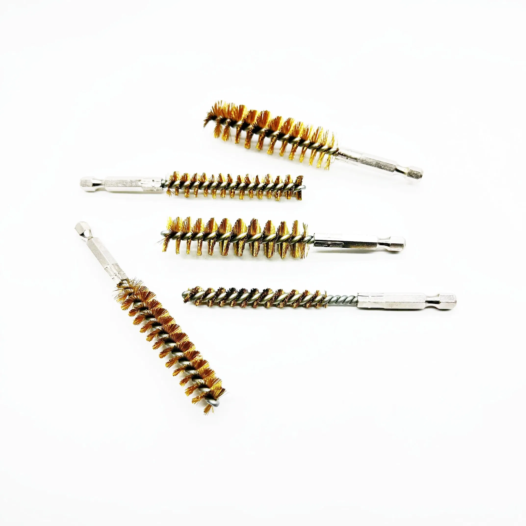 Щетка для труб с латунной щетиной, для электроинструмента