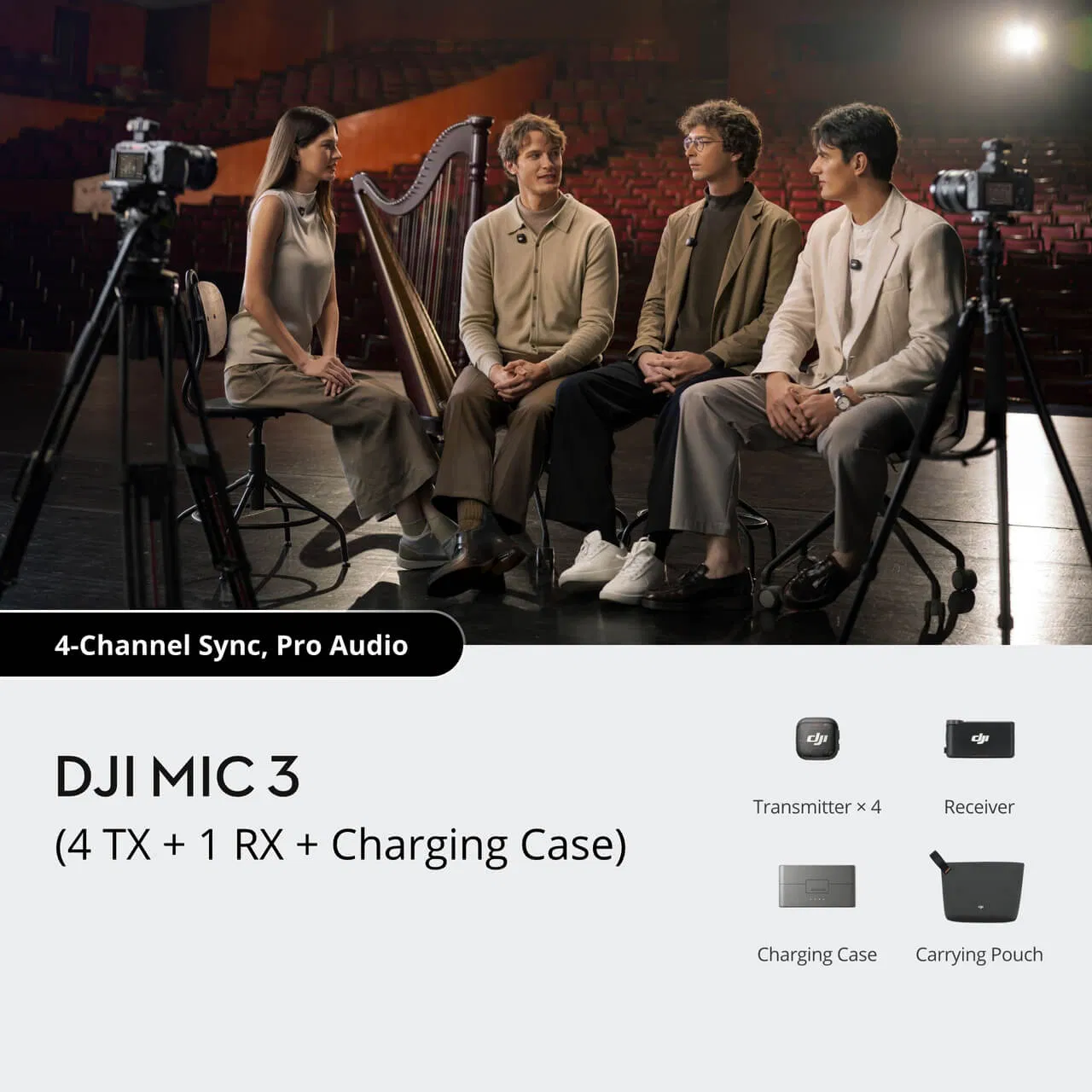 Беспроводной микрофон DJ Mic3 (4 TX + 1 RX + кейс)