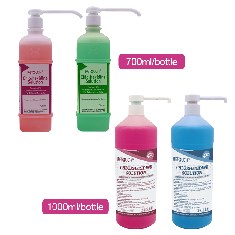 700ml 4% Chlorhexidine Solution Surgical Scrub Hand Antiseptic with Hosptail Hand Sanitizer