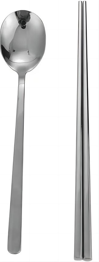 Korean Restaurant Rice Noodles Food Serving Chopsticks 304 Stainless Steel Square Headed Full Square Chopsticks