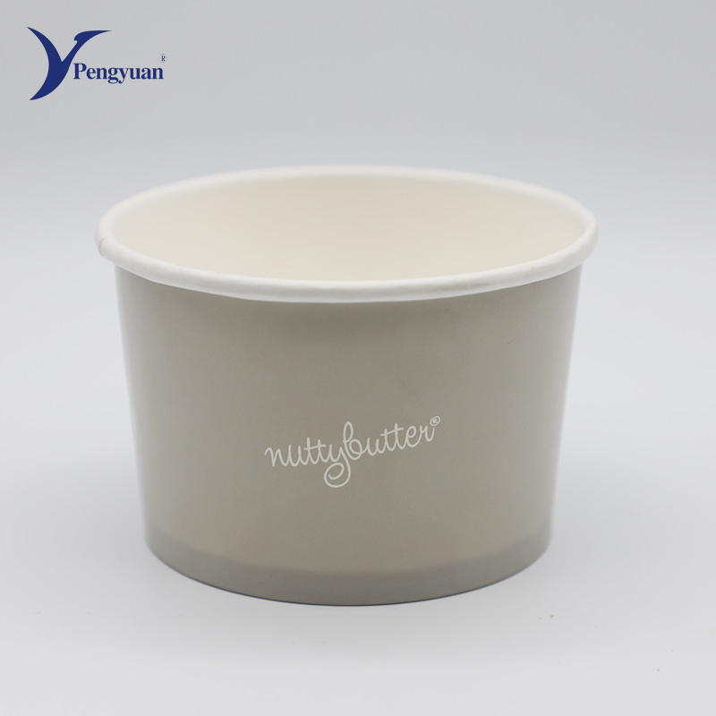 Custom Printed Disposable Paper Ice Cream Cup with Dome Lid Wholesale