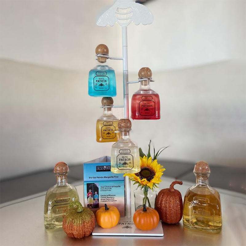 Wholesale High Quality New Design Wine Tequila Bottle Stainless Steel Display Stand for Don Julio Sauza Cazadores Tequila