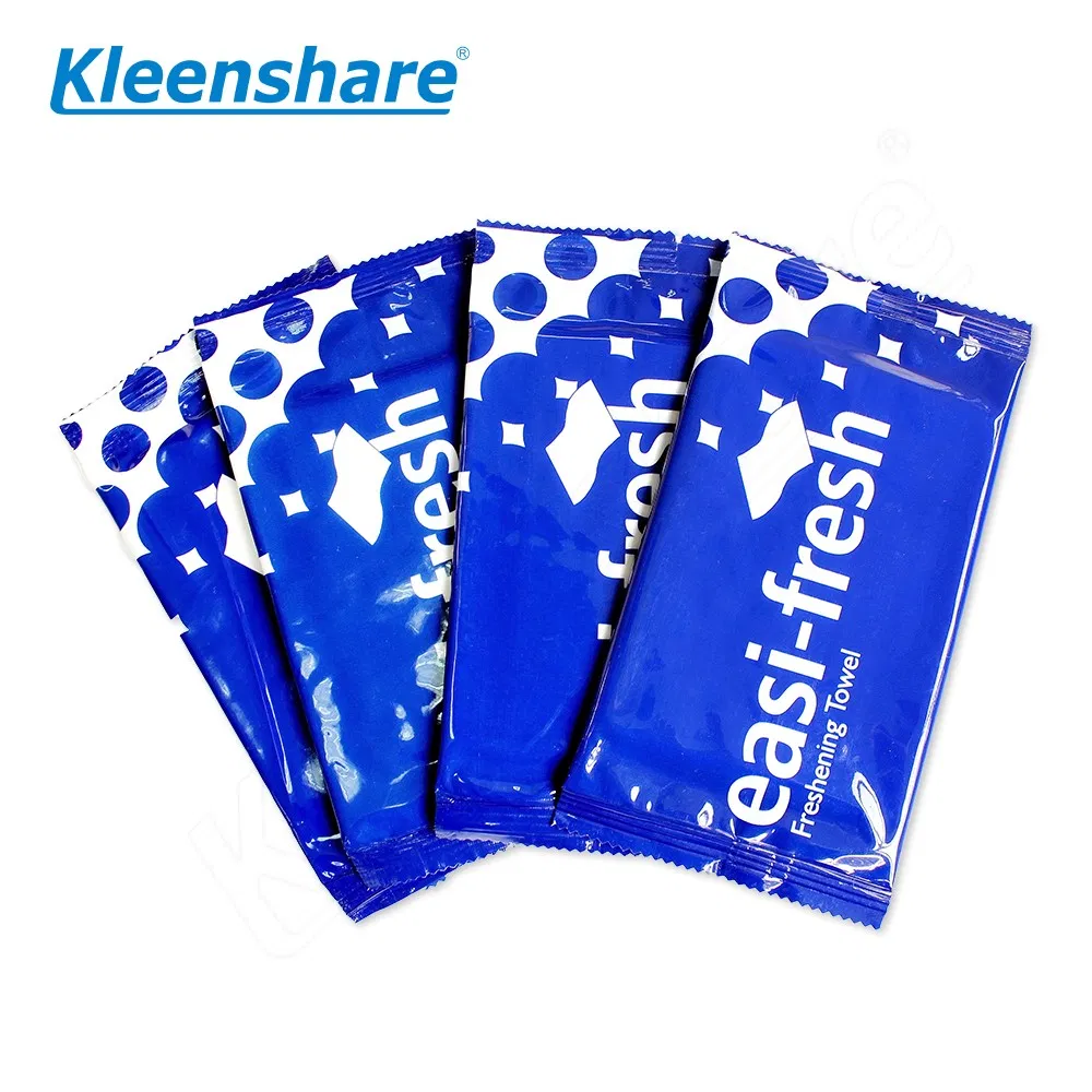 Custom Logo Cleaning Wet Wipes Pack Hotel Restaurant Disposable Nonwoven Mini Hand Mouth Wet Tissue Wipe Individually Wrapped