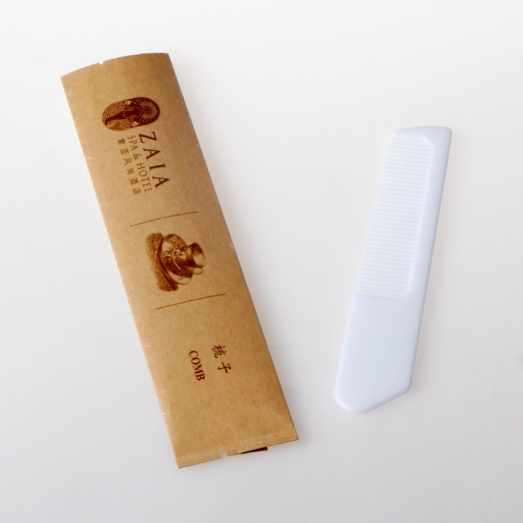 Cheap Hotel White Plastic Comb Disposable Hotel Hairbrush