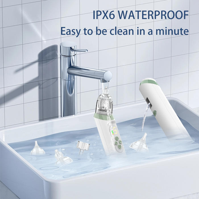 Electric Baby Nasal Aspirator Waterproof Baby Nose Sucker with BPA-Free Tips Rechargeable High Efficient Suction Nose Cleaner